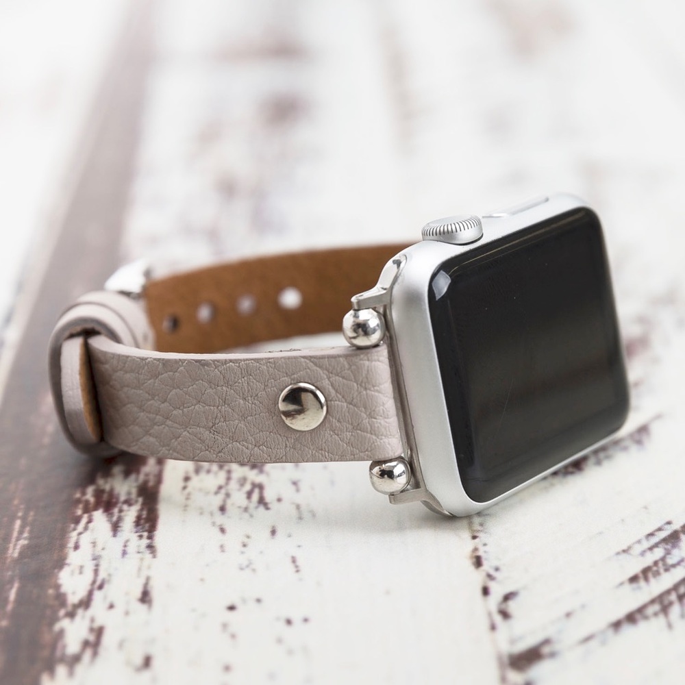 Slim Leather Apple Watch Band 38mm 40mm 42mm 44mm